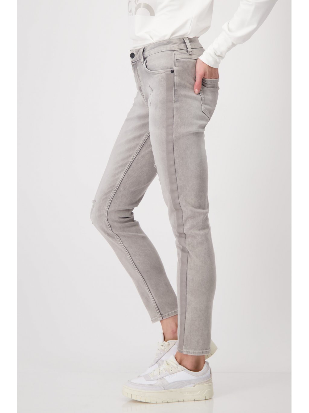 Kalhoty Monari 7349 jemně šedé džíny