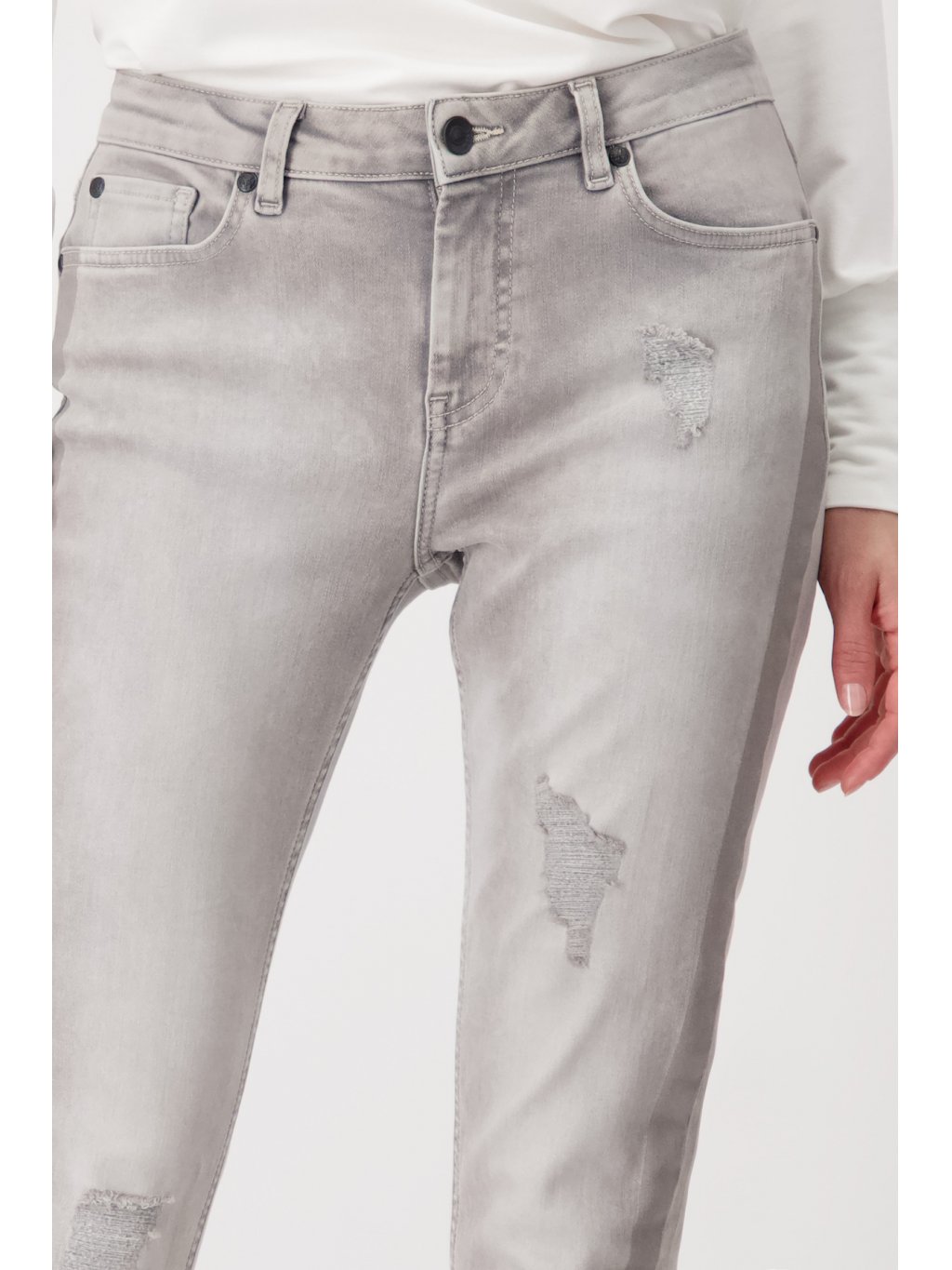 Kalhoty Monari 7349 jemně šedé džíny