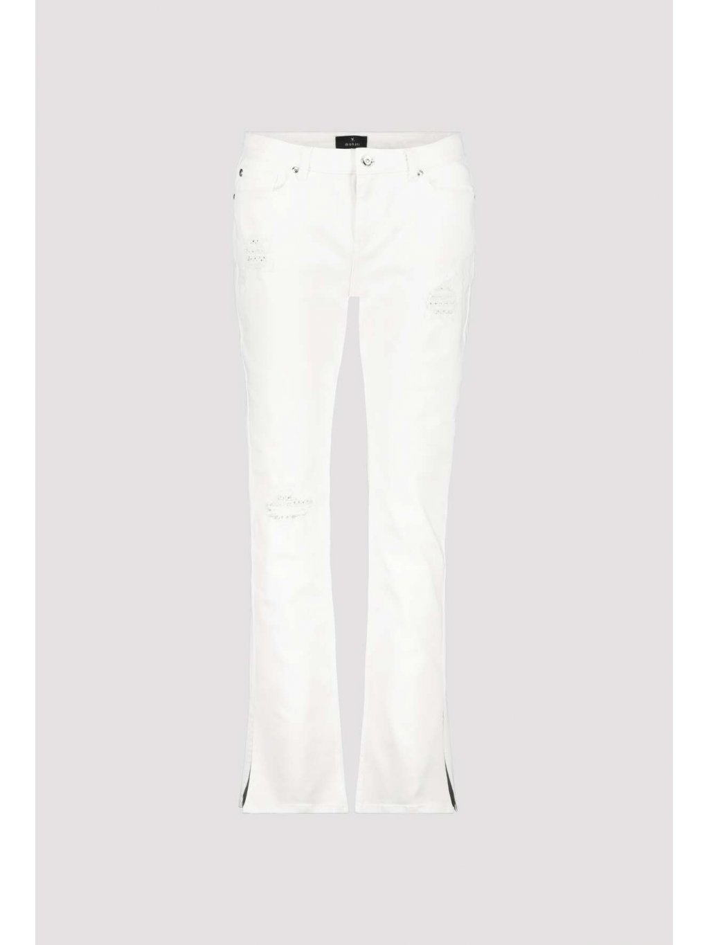 Kalhoty Monari 7566 jemné bílé s kamínky džíny