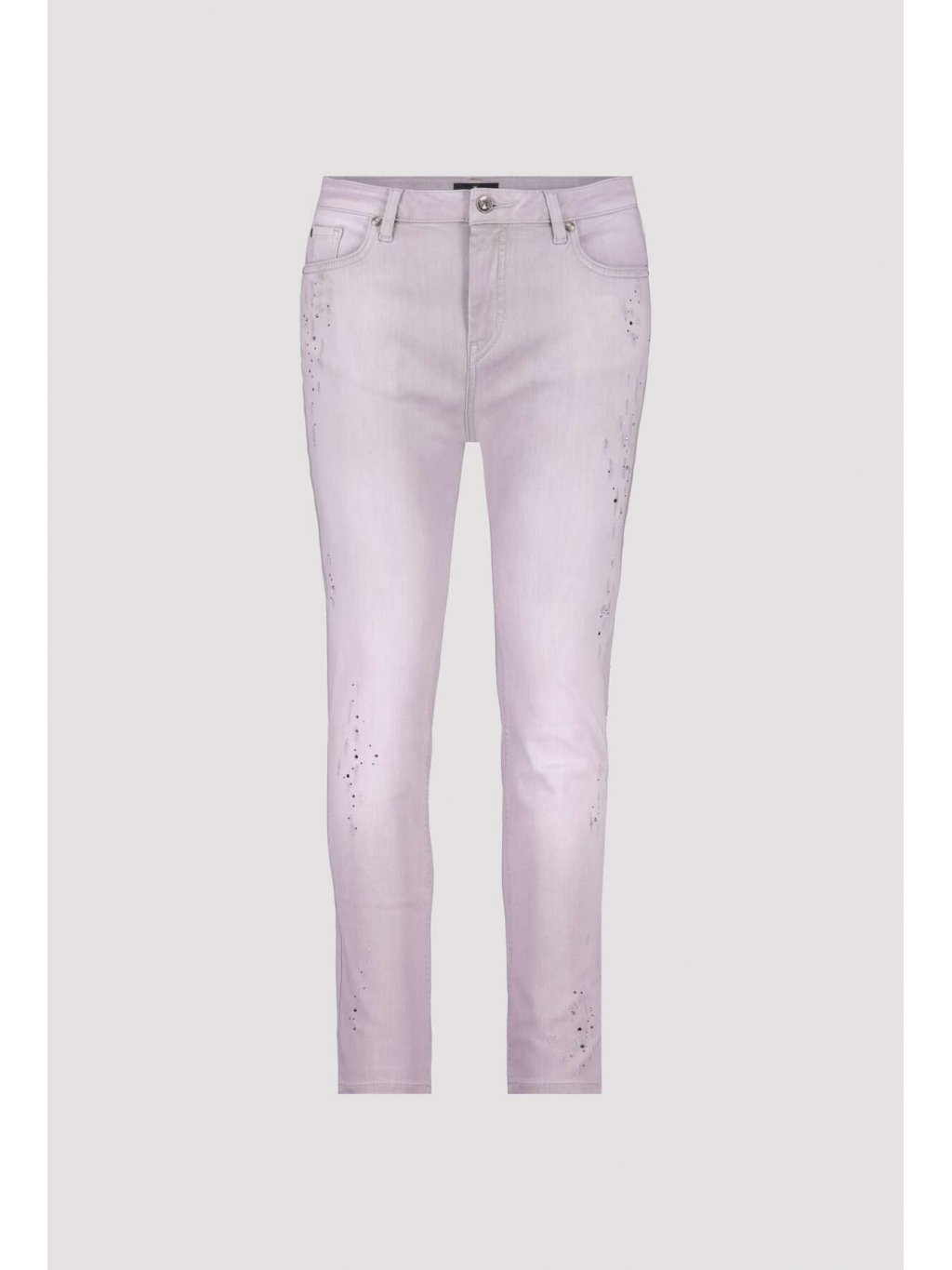 Kalhoty Monari  8255 lila džíny s aplikacemi 