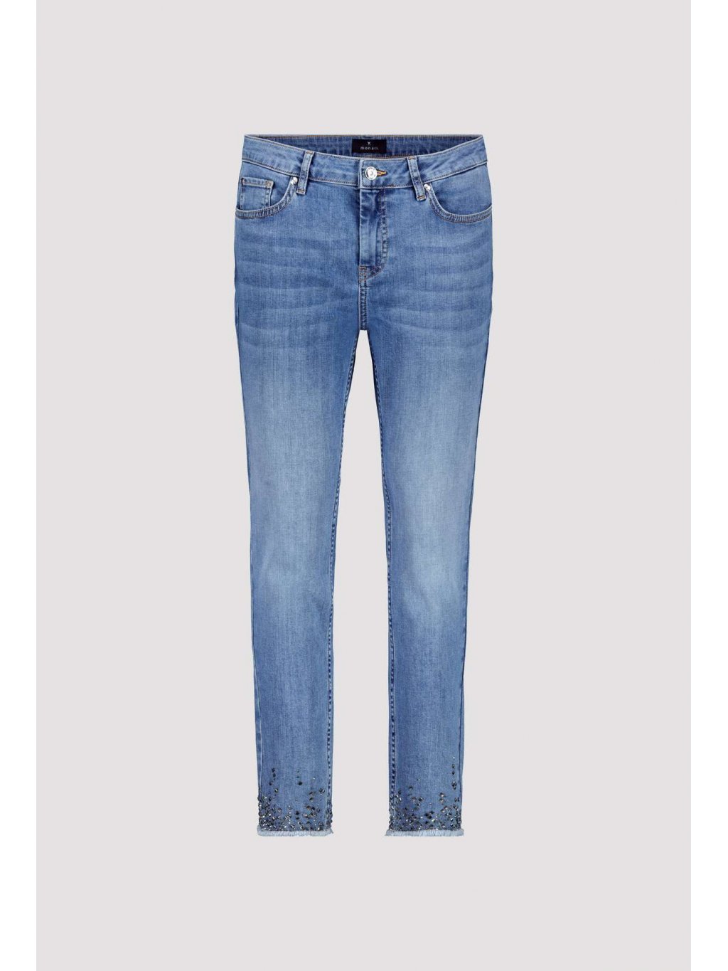 Kalhoty Monari 8393 světle modré džíny s kamínky