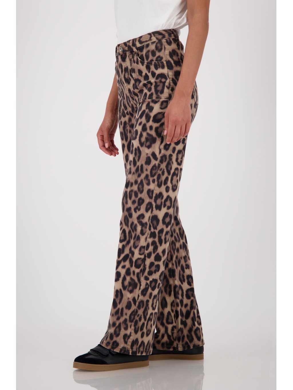 Kalhoty Monari 8784 hnědé leopardí vzor