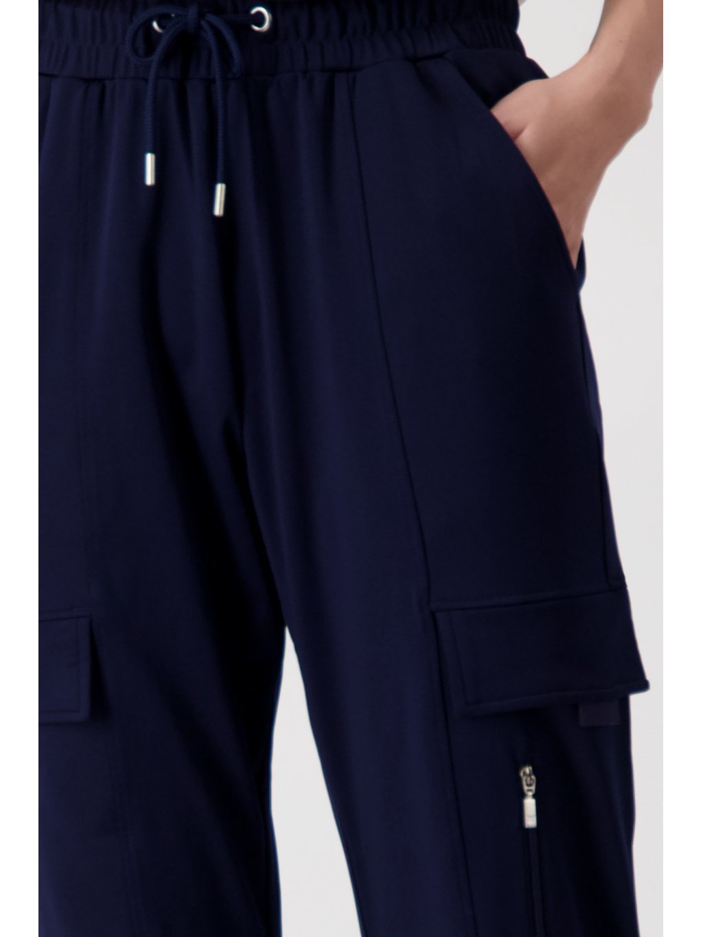 Kalhoty Monari 8871 tmavě modré v cargo stylu