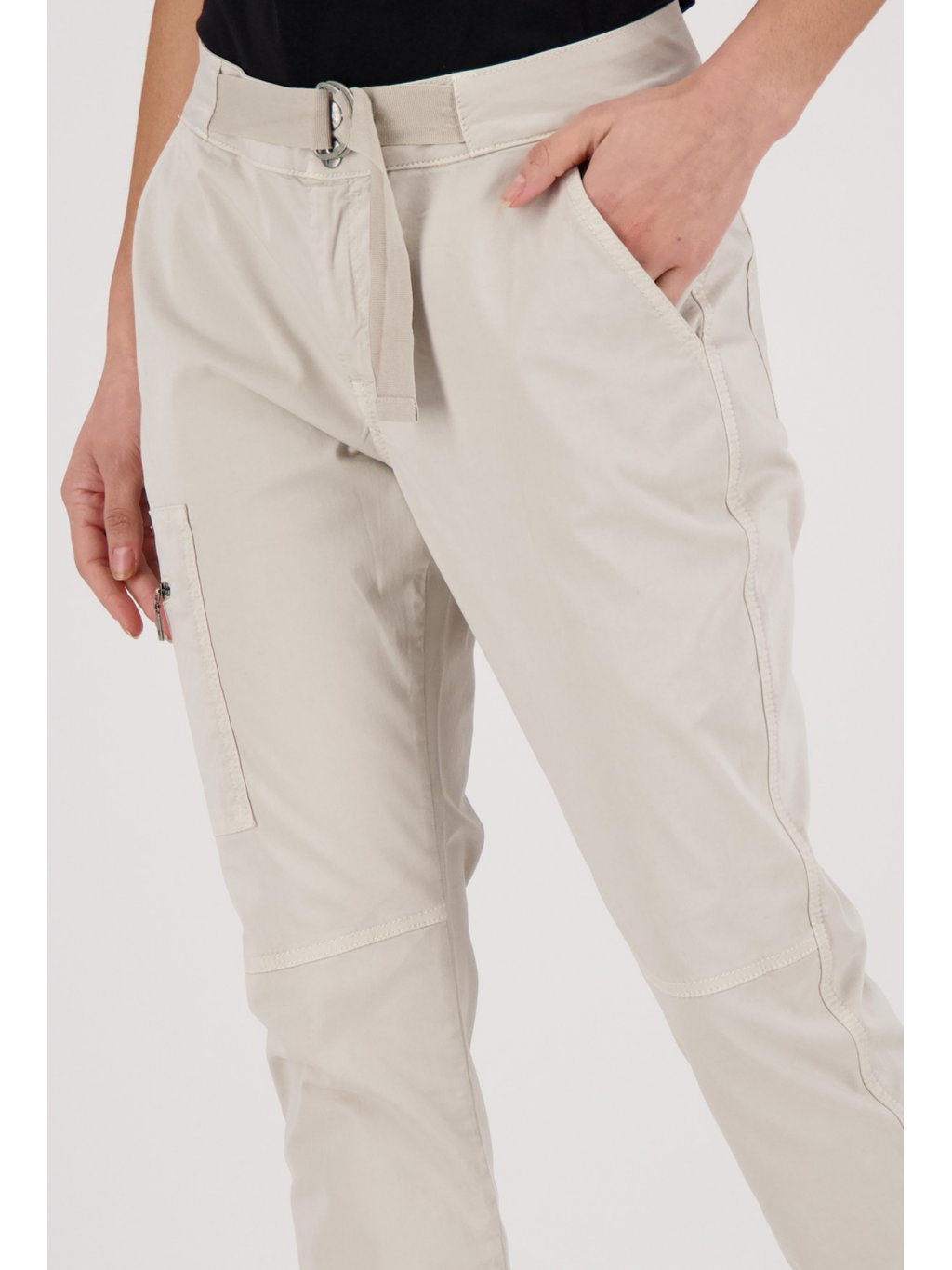 Kalhoty Monari béžové s kapsou