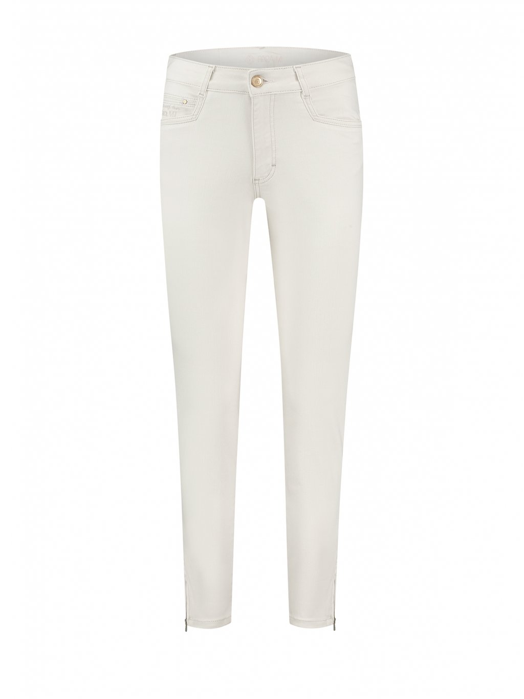Kalhoty Para Mi Amber off white úzké džíny