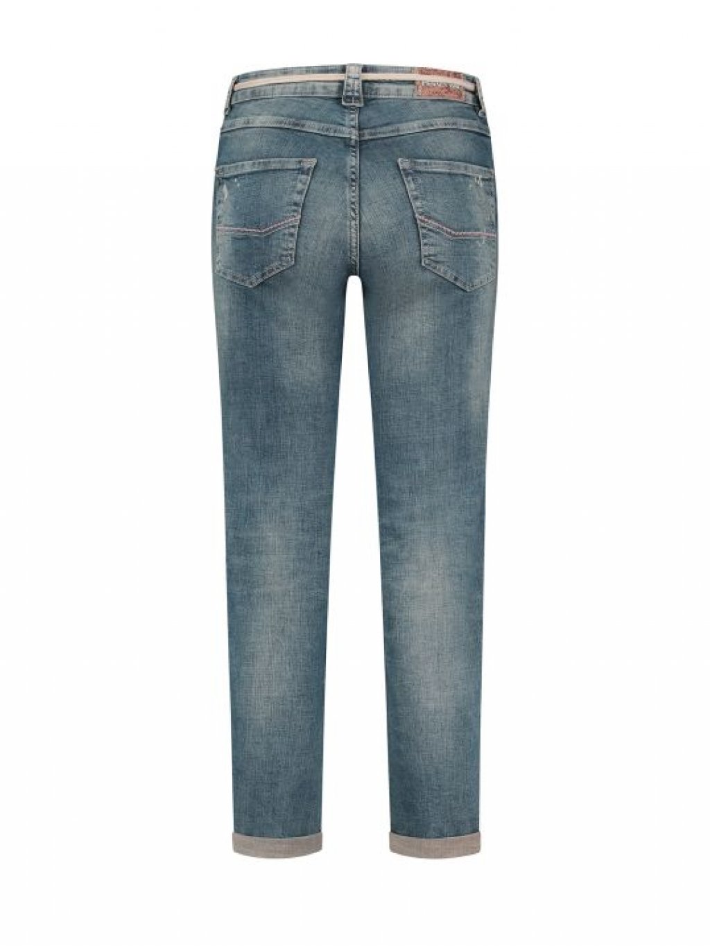 Kalhoty Para Mi Bobby středně modré džíny s efekty