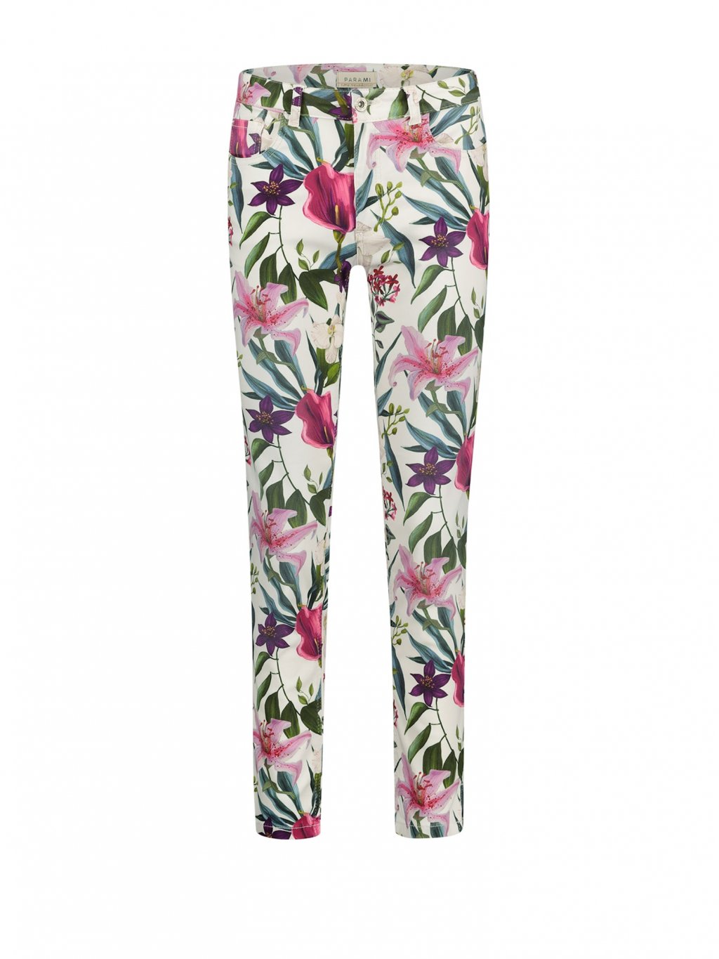Kalhoty Para Mi Celine 204092 - 132 bílé s květinovým vzorem 