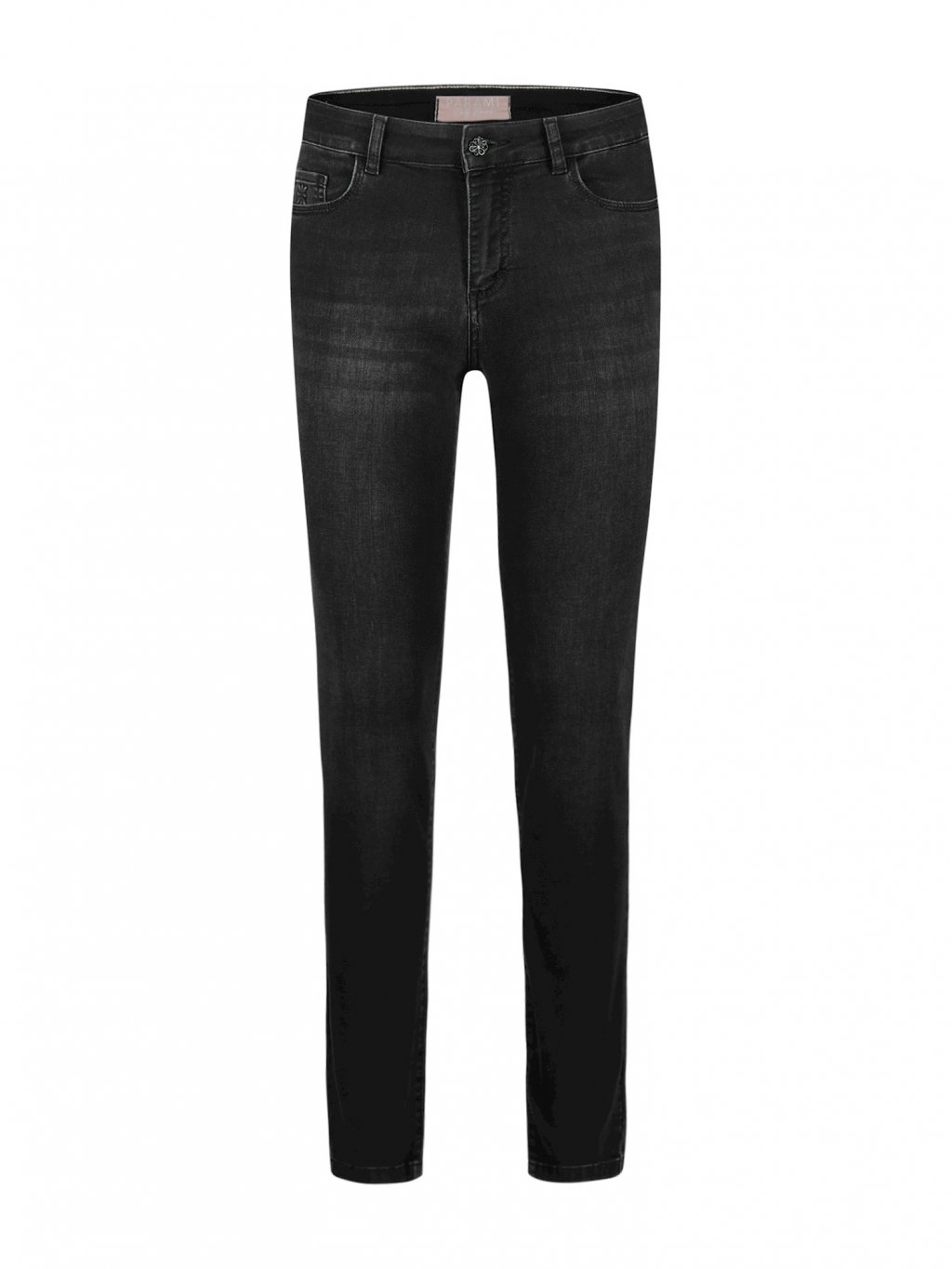 Kalhoty Para Mi Celine D23 lomené černé úzké džíny 