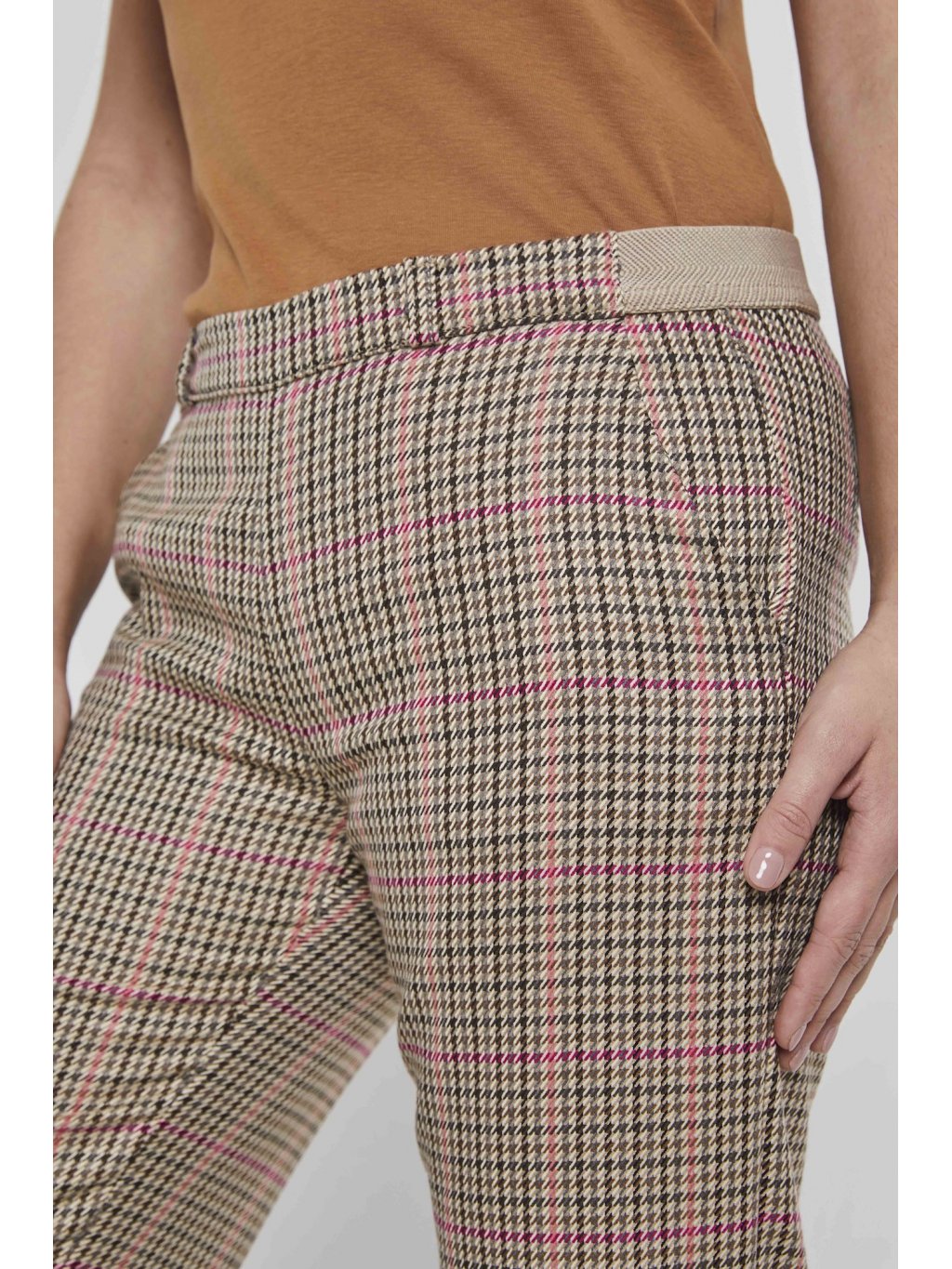 Kalhoty Para Mi Hannah P115 barevné s rovnou širokou nohavicí 