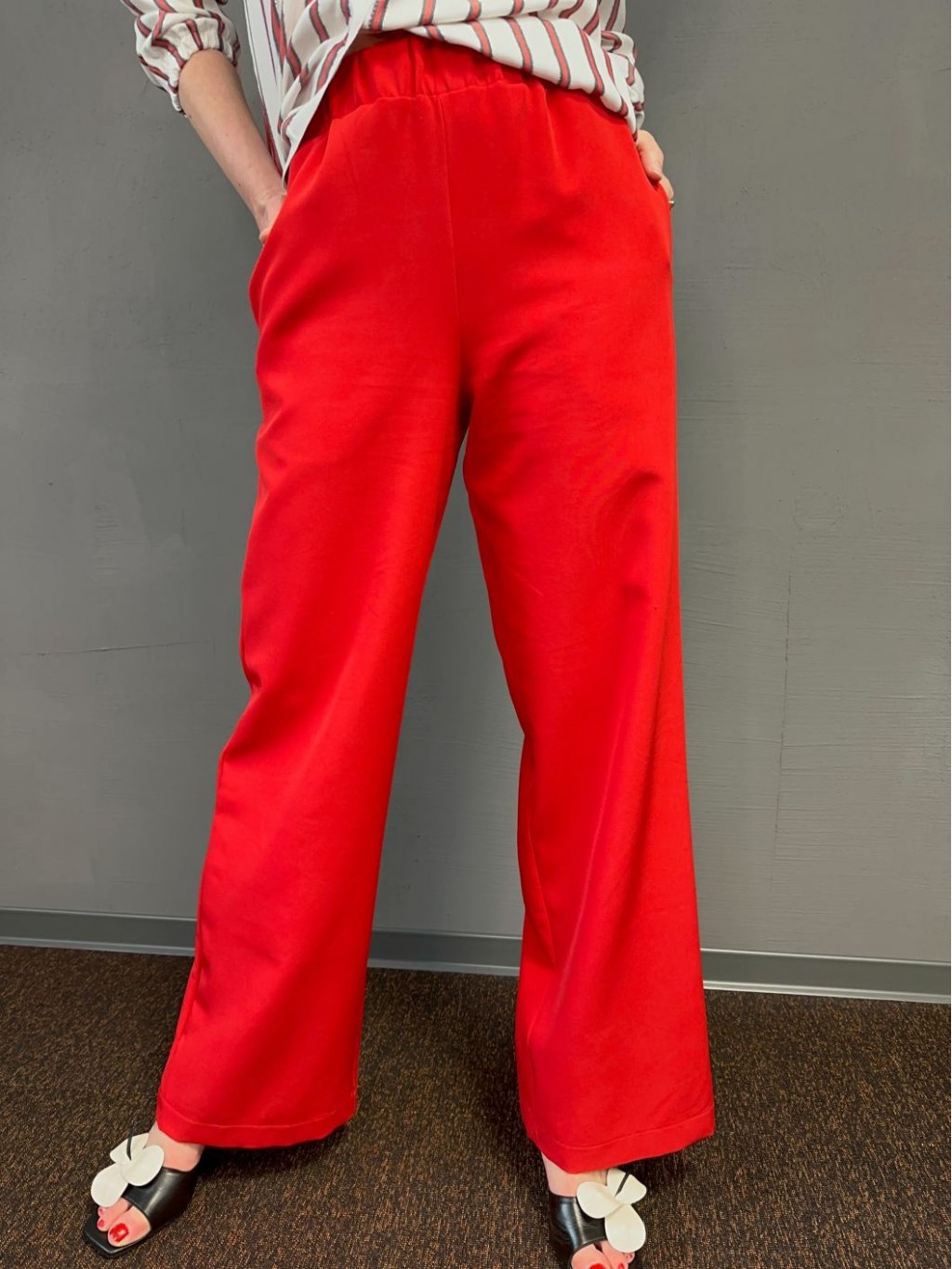 Kalhoty So Comfy červené široké