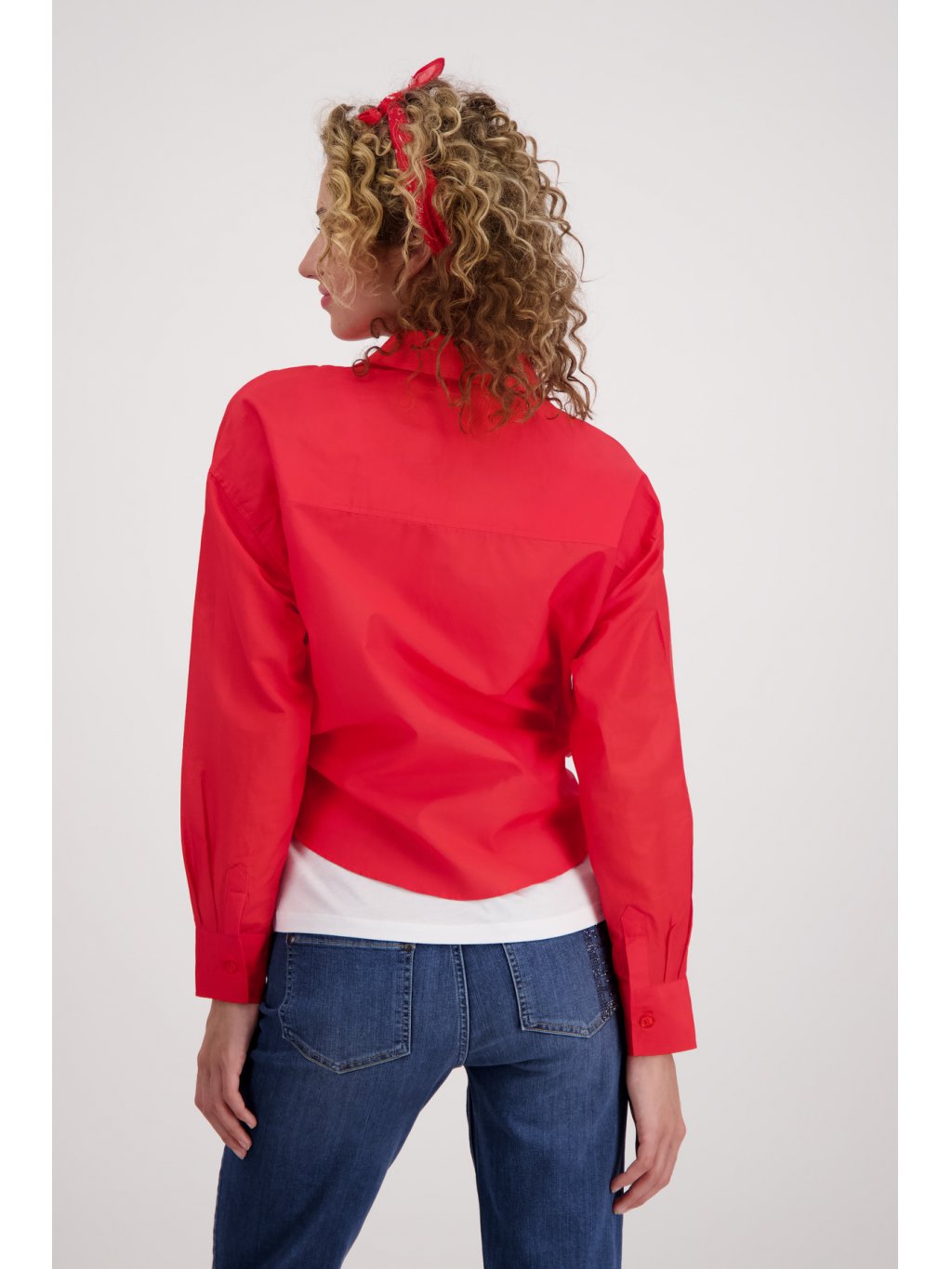 Košile Monari 7063 červená s hedvábím
