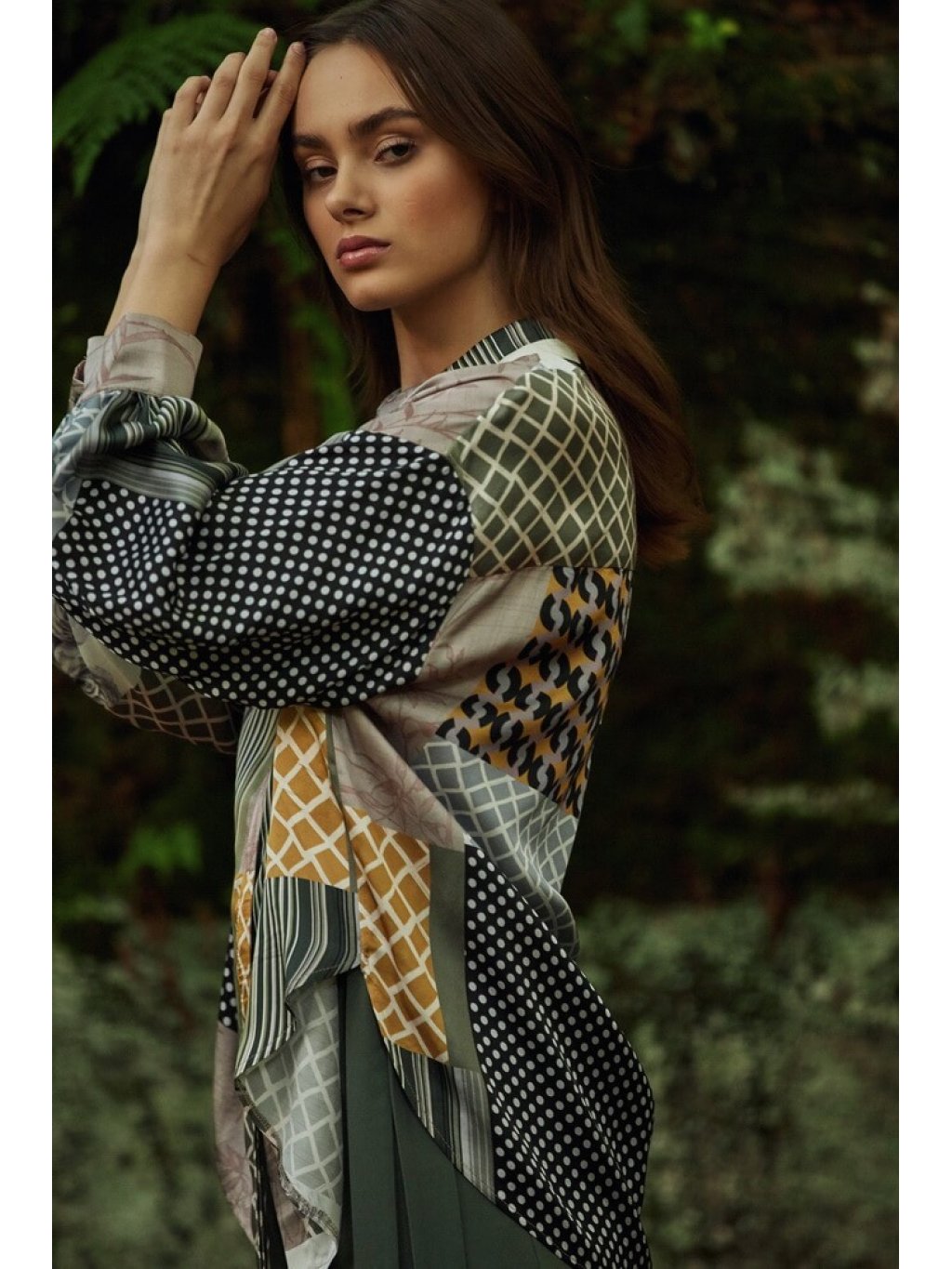 Košile Tova Autumn Satin vzorovaná