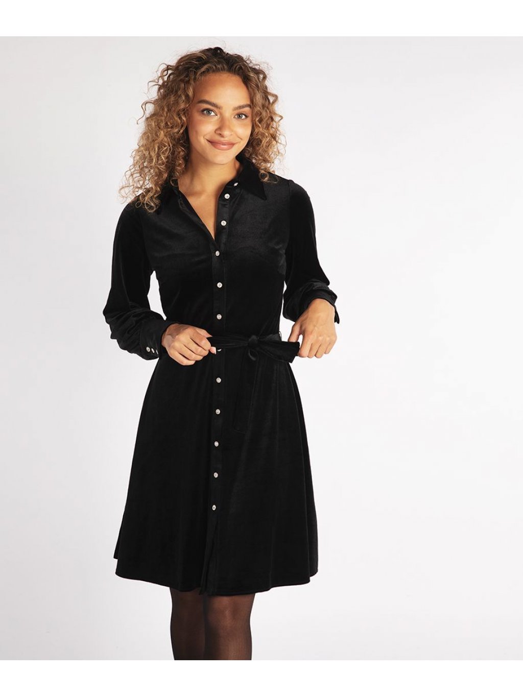 Šaty Esqualo 30720 černé sametové