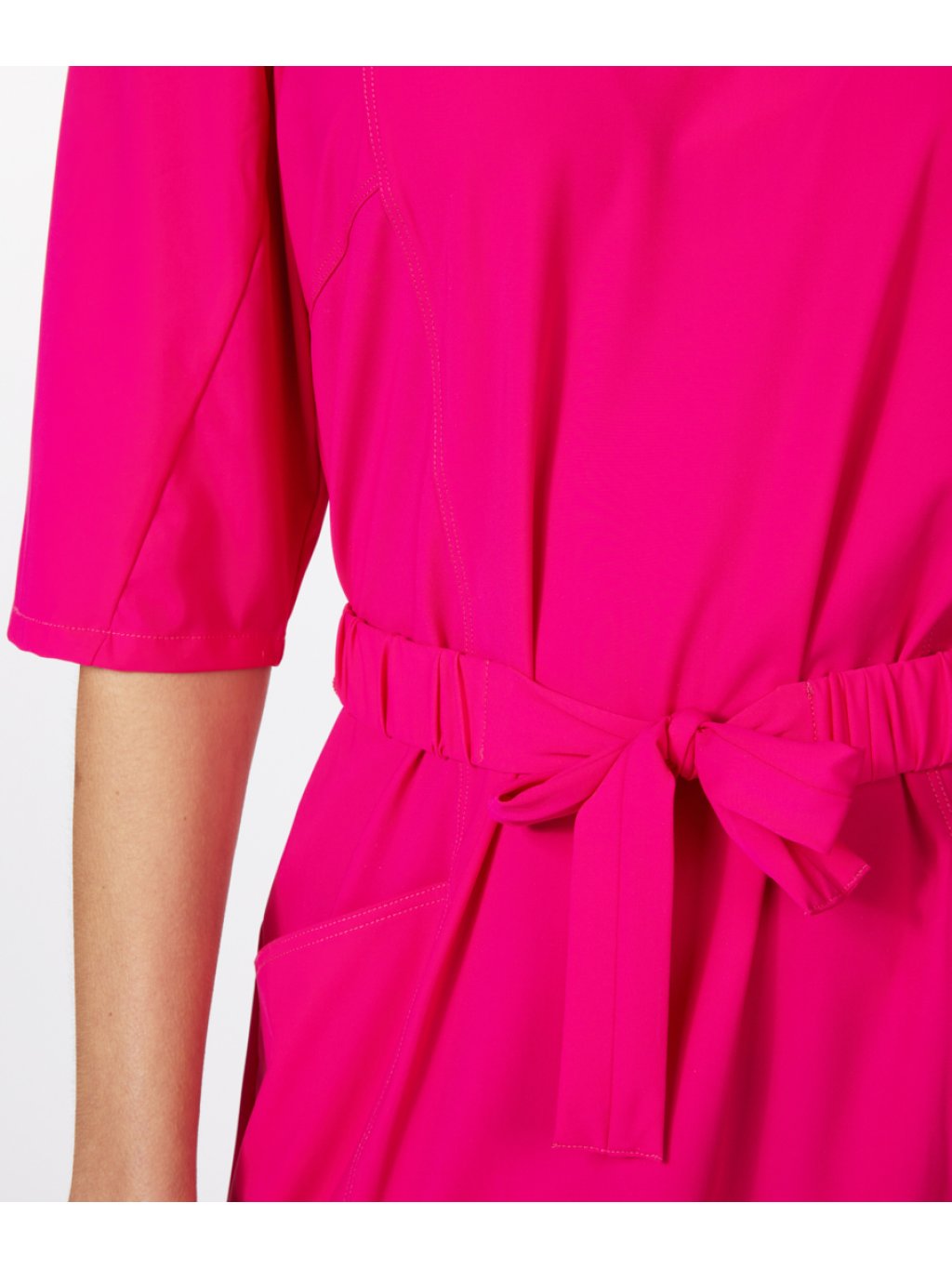 Šaty Esqualo 5017 růžové pink s puff rukávem