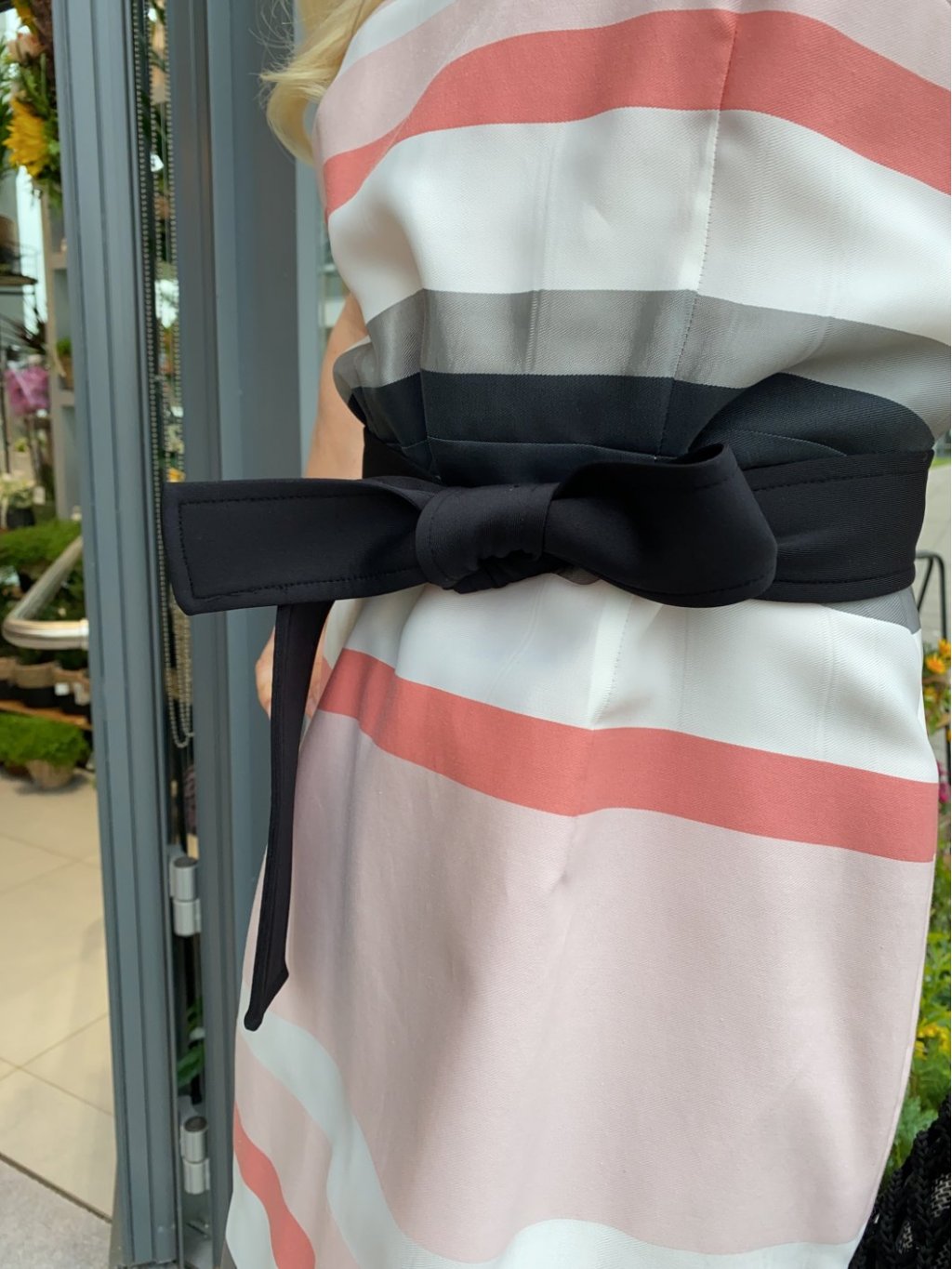 Šaty Modex RL růžovo černé pruhy