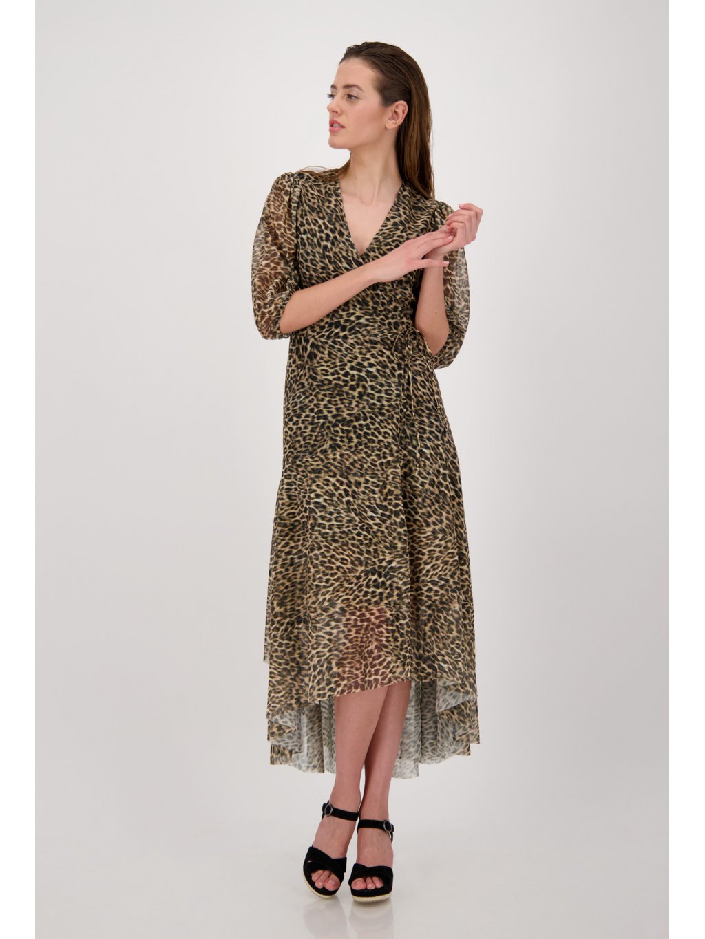 Šaty Monari leopardí vzor dlouhé 6346