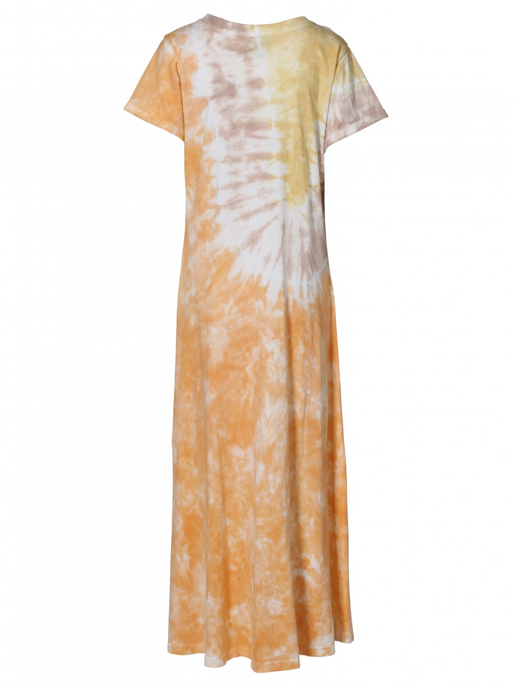 Šaty NU Denmark 7620-23 meruňkové batikované dlouhé