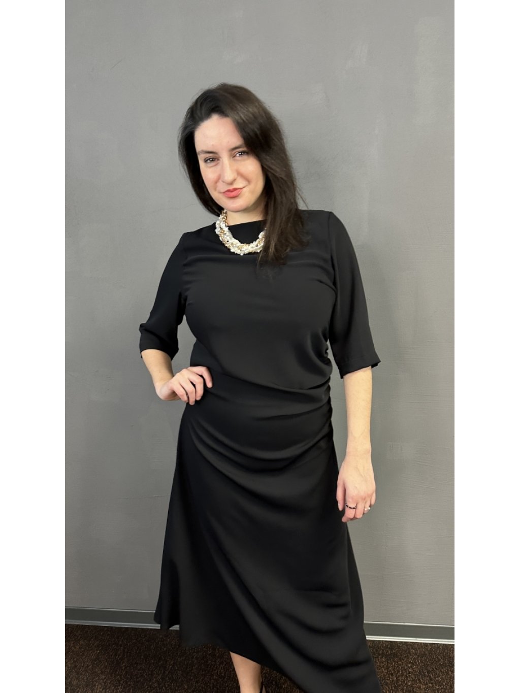 Šaty So Comfy Milano černé asymetrické