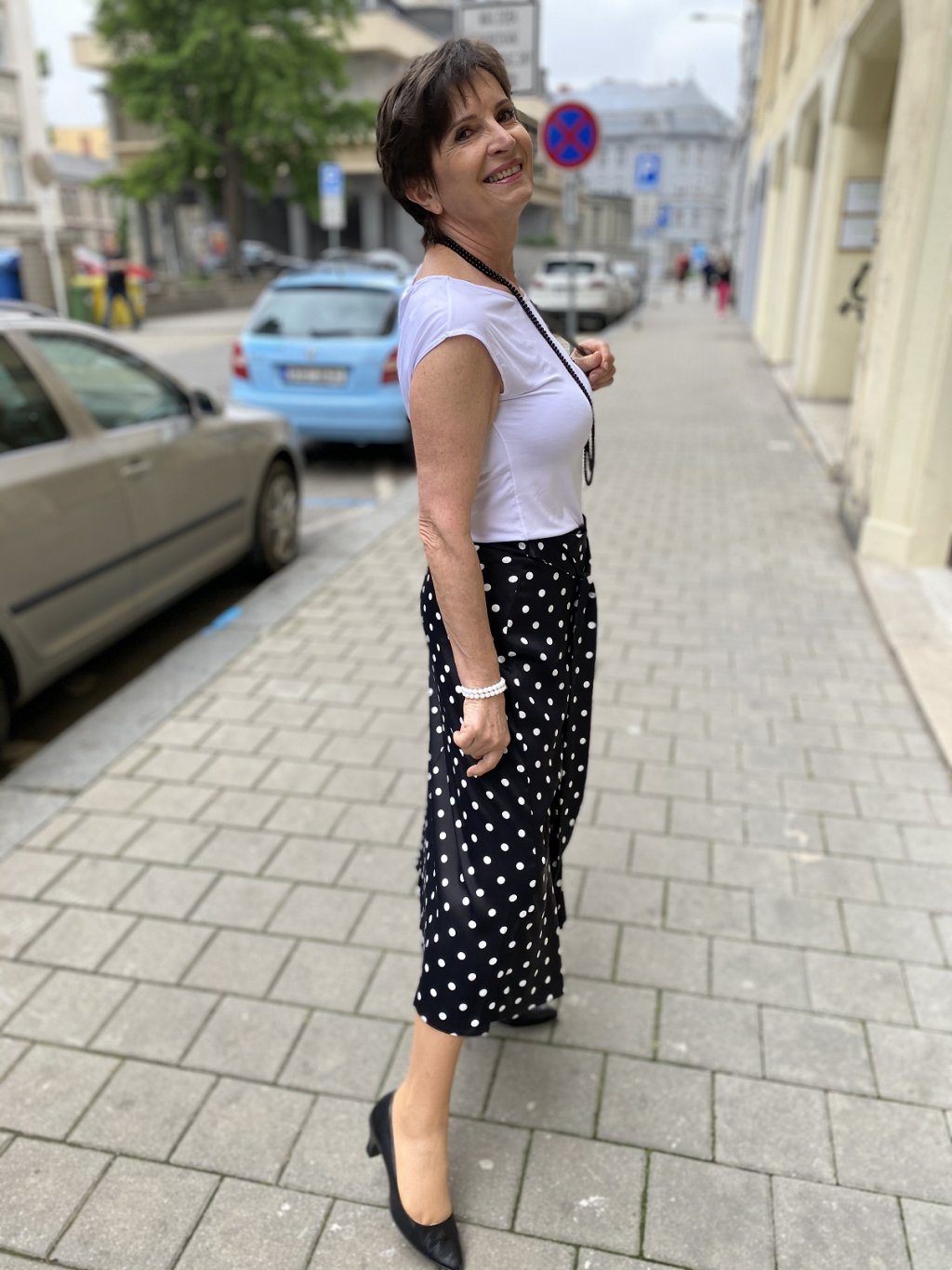 Sukně Modex puntík zavinovací