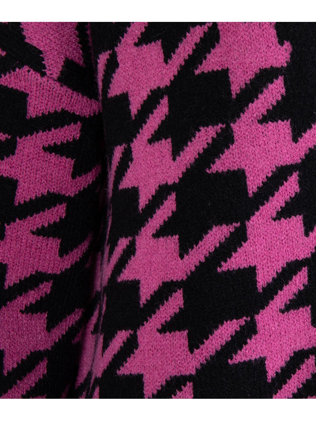 Svetr Esqualo 2704 černo pink kohoutí stopa cardigan