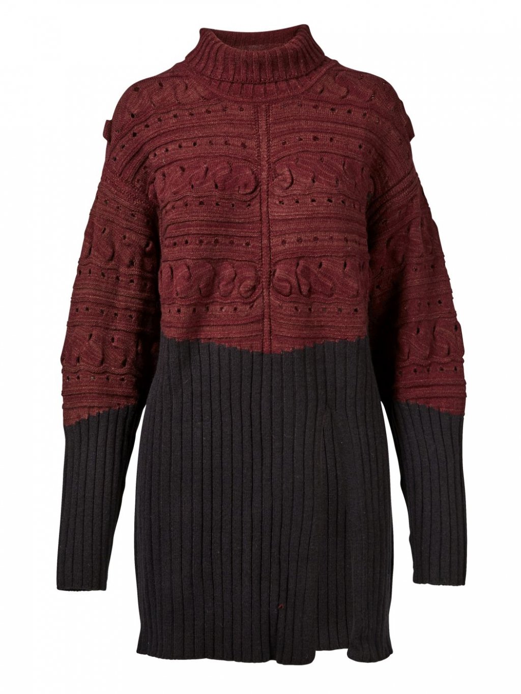 Svetr NU Denmark 7776 60 Bordo ern Dlouh S Rozparkem LA GABRIELLA svetr-nu-denmark-7776-60-bordo-ern-dlouh-s-rozparkem-la-gabriella