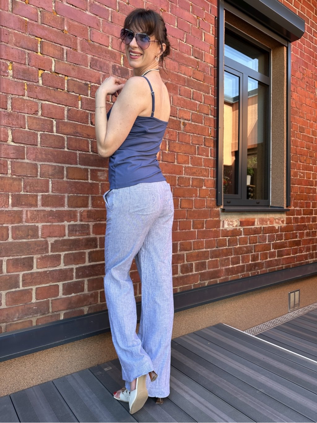 Top Kyra Caroline modrý 