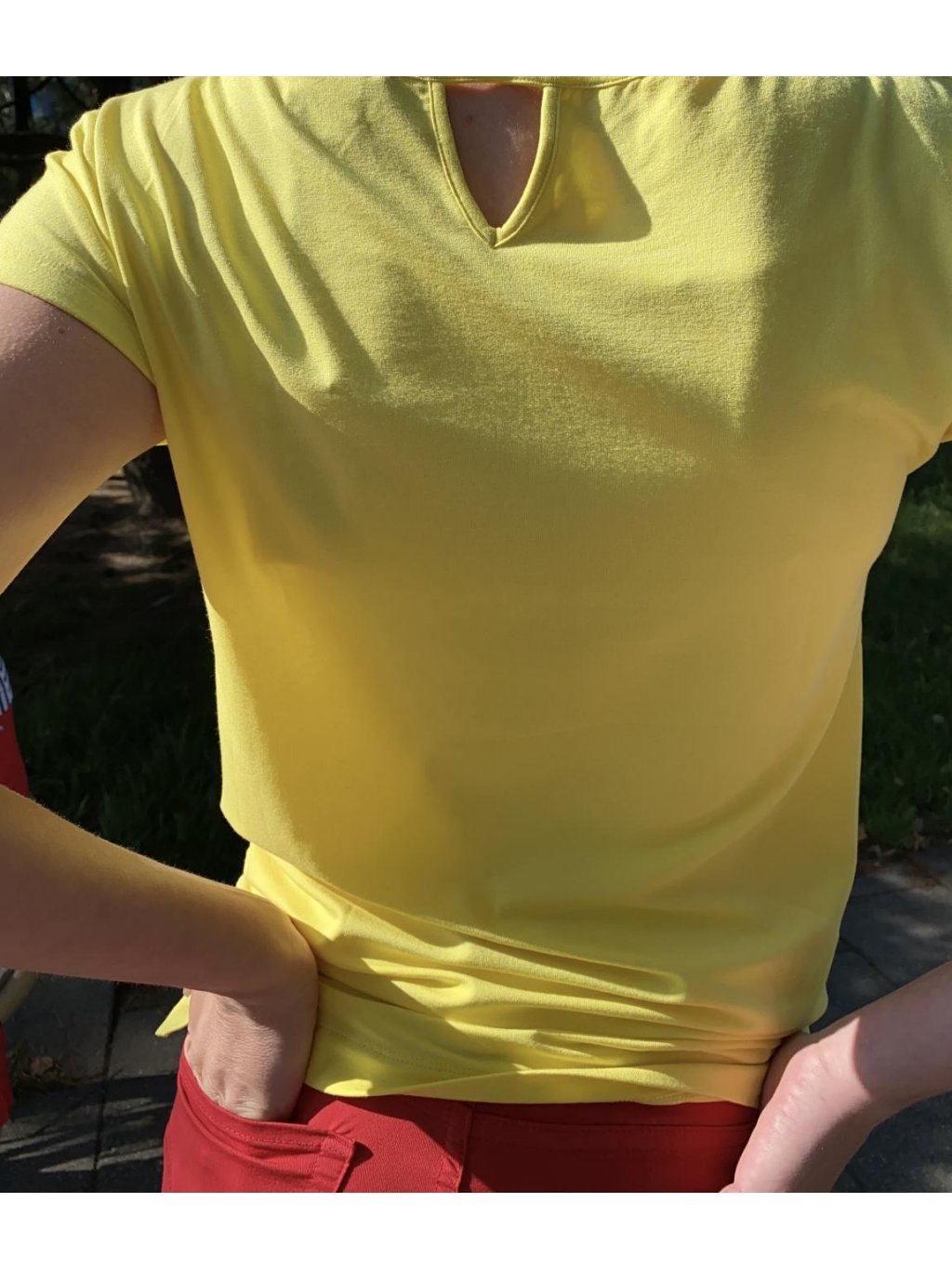 Tričko Kyra žluté prodloužené