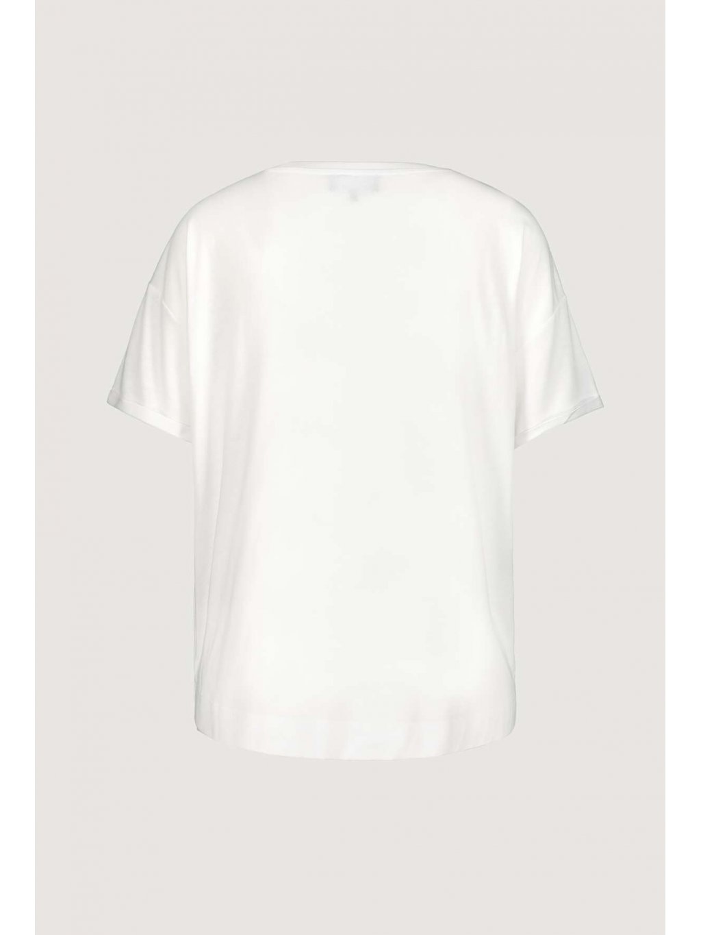 Tričko Monari 6796 bílé s grafikou v krokantově hnědé