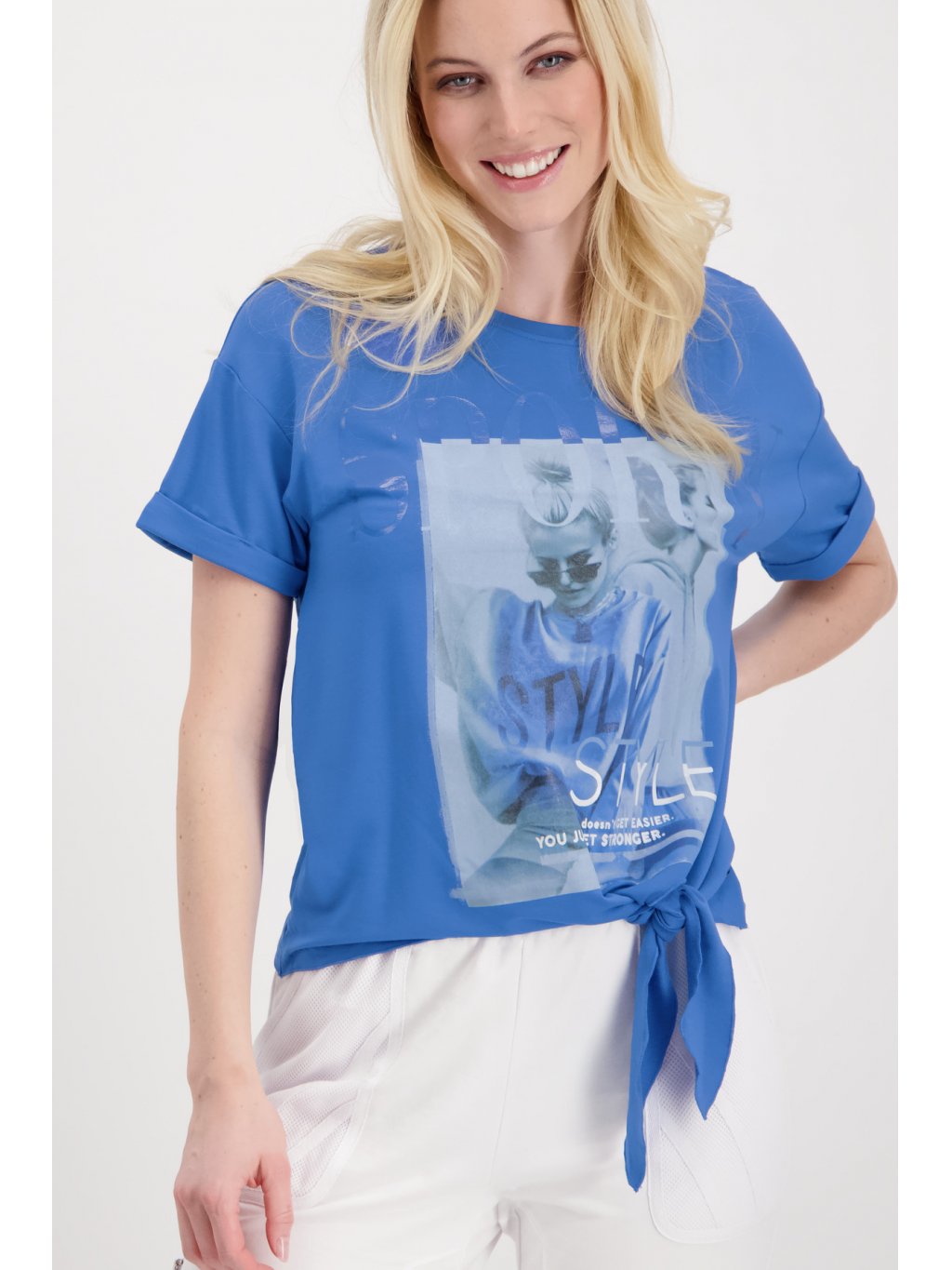 Tričko Monari 7216 středně modré s fotoprintem