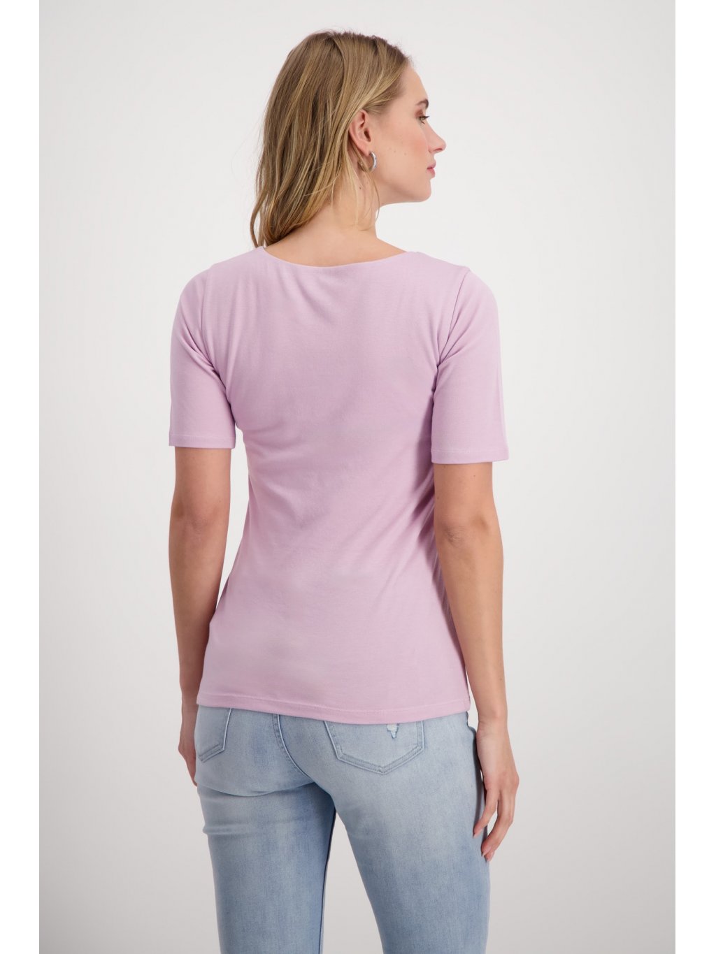 Tričko Monari 8372 lila basic s krátkým rukávem 