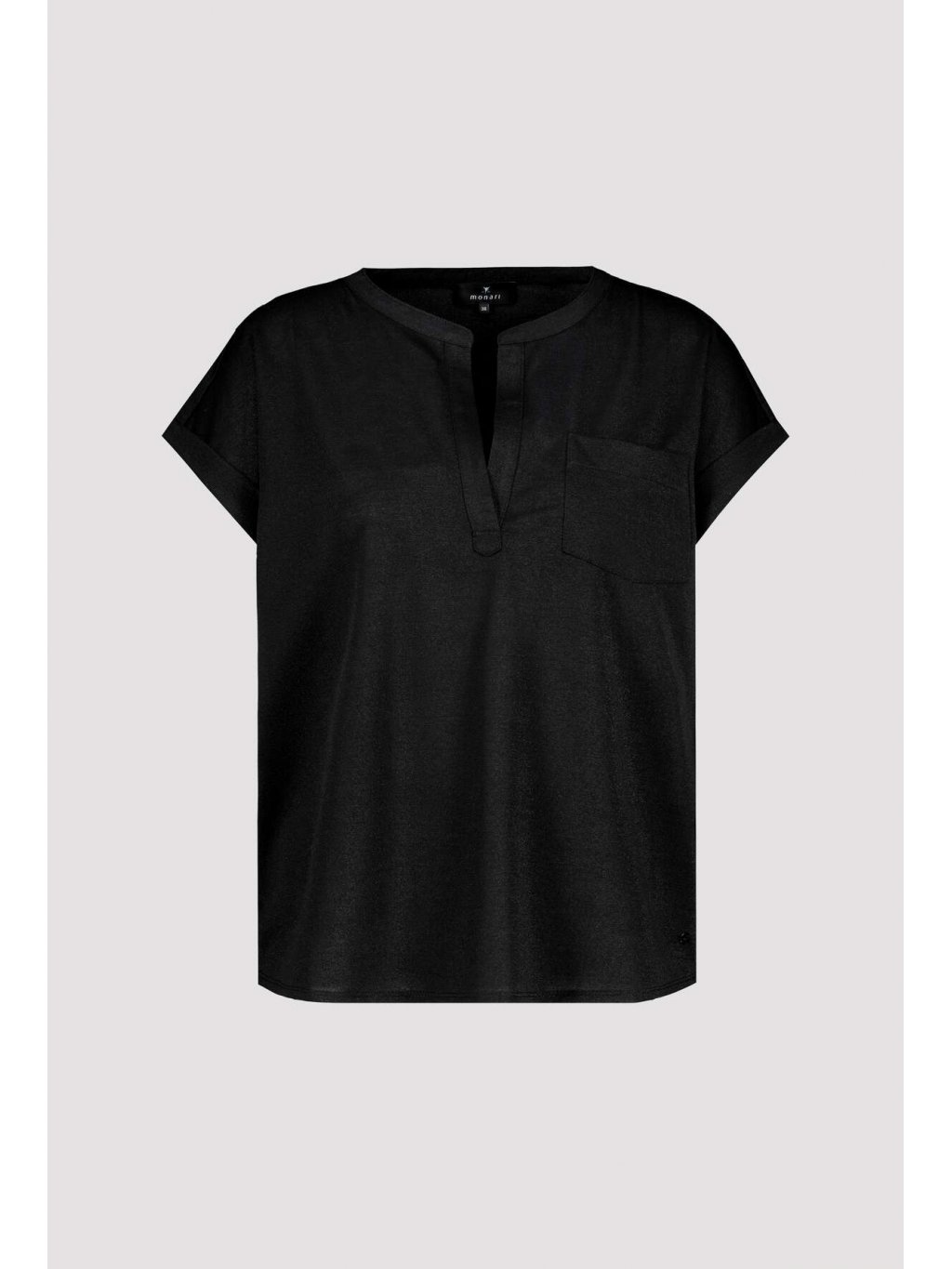 Tričko Monari 8670 černé s třpytivým lurexem 