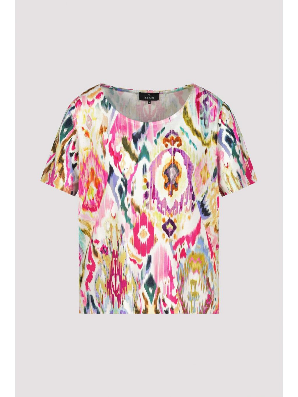 Tričko Monari 8715 růžové pestrobarevné se vzorem 
