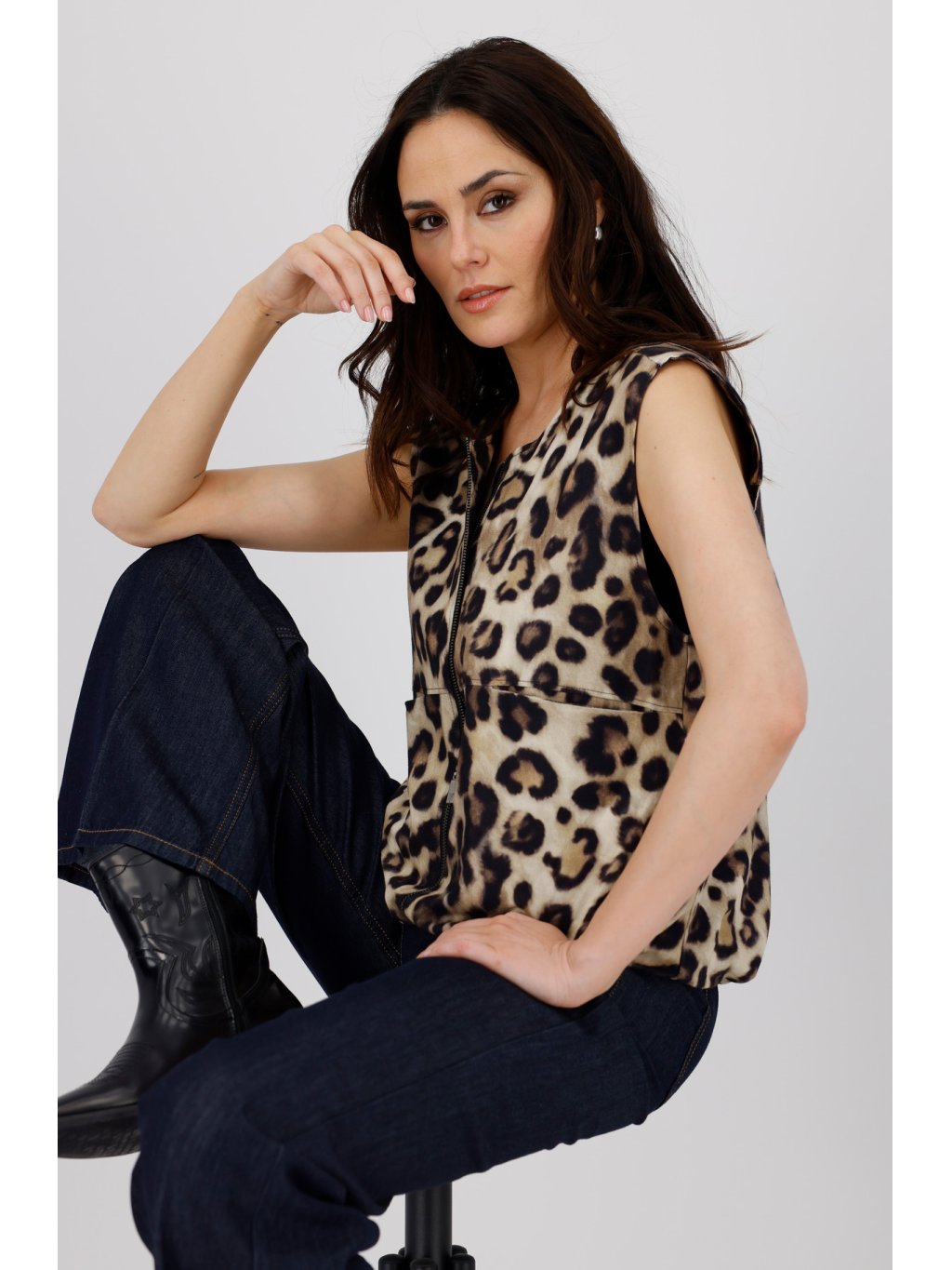 Vesta Monari 8887 hnědá leopardí vzor