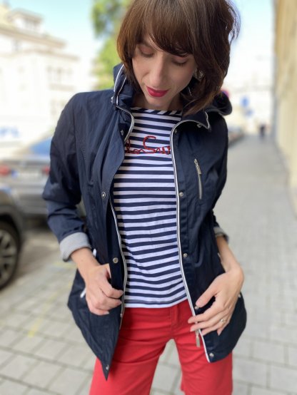 Bunda Happy Goose tmavě modrá s kapucí