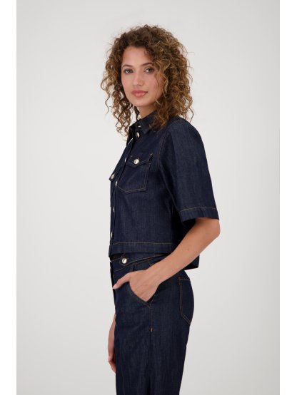 Bunda Monari 8755 tmavě modrá s krátkým rukávem