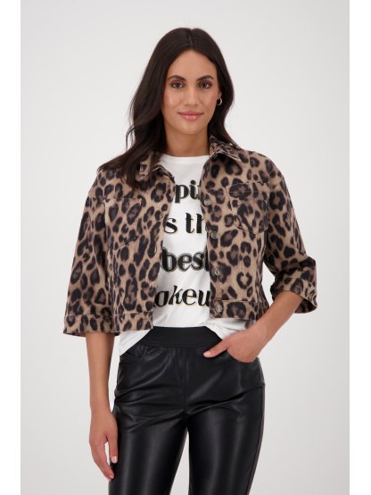 Bunda Monari 8783 hnědá leopardí vzor