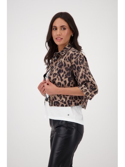 Bunda Monari 8783 hnědá leopardí vzor