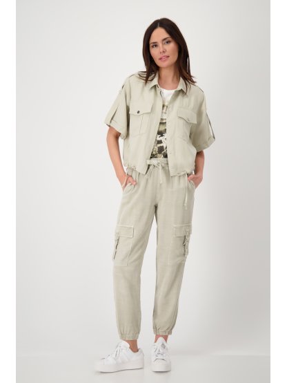 Bunda Monari 9593 světle zelená bamboo s krátkým rukávem