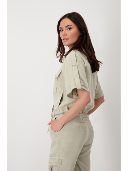 Bunda Monari 9593 světle zelená bamboo s krátkým rukávem