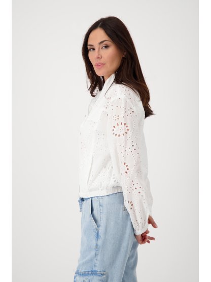 Bunda Monari 9602 bílá krajková na zip