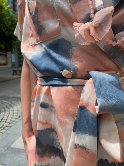 Halenka Doca modro růžová trendy