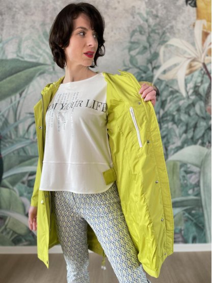 Kalhoty Atelier Gardeur Cindy modro žlutý vzor