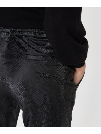 Kalhoty Esqualo 11706 černé zvířecí vzor 