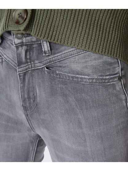 Kalhoty Esqualo 12504 světle šedé džíny do pasu
