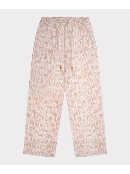 Kalhoty Esqualo 14204 smetanové s béžovým vzorem