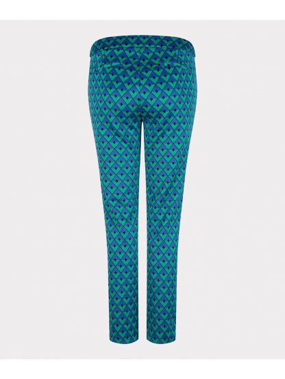 Kalhoty Esqualo 17705 modrozelený vzor