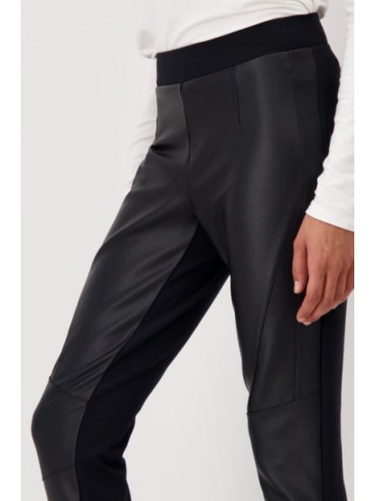 Kalhoty Monari 7365 černé s kůží