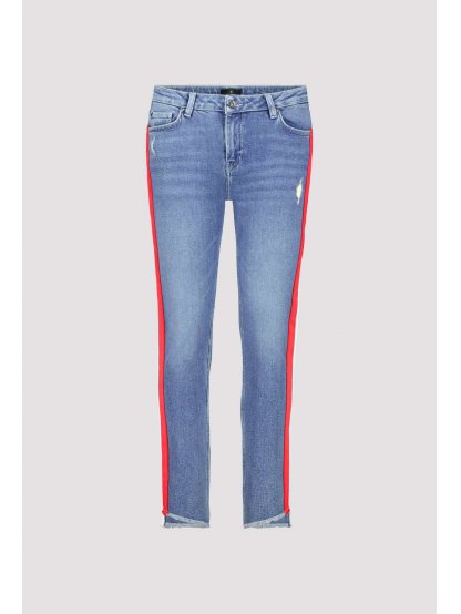 Kalhoty Monari 7375 středně modré džíny s lampasy