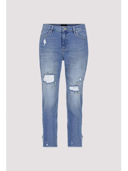 Kalhoty Monari 8296 džíny s bočními rozparky 