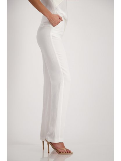 Kalhoty Monari 8581 bílé rovného střihu 